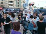 Cientos de manifestantes se concentran sin incidentes en Murcia para exigir el soterramiento del AVE