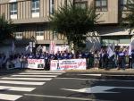 Decenas de trabajadores de la seguridad privada en Galicia exigen "el fin de la precariedad" en el sector
