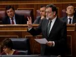 Rajoy, presidente del Gobierno, durante la sesión de control en el Congreso