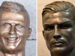 Fotografía de los bustos de Cristiano Ronaldo.