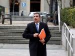 Pere Soler a la salida de la Audiencia Nacional