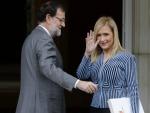 Mariano Rajoy y Cristina Cifuentes en La Moncloa