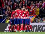 Los jugadores del Atlético de Madrid celebran el gol de Diego Costa EFE// Rodrigo Jiménez