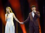 Amaia y Alfred en su primer ensayo en Eurovisión