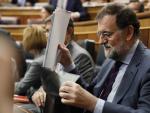 Mariano Rajoy durante una sesión de control al Gobierno