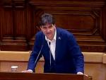 Sergi Sabrià durante su intervención (Parlament de Catalunya)