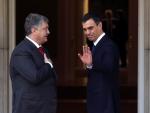 Pedro Sánchez ha recibido en el Palacio de la Moncloa al presidente de Ucrania, Petro Poroshenko