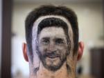 Fotografía del 'tatuaje capilar' de Messi.