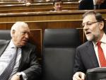 Margallo y Rajoy en el Congreso.