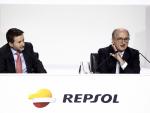 Antonio Brufau, presidente de Repsol, junto a Josu Jon Imaz, consejero delegado de la petrolera.