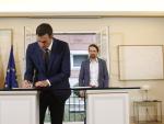 Pedro Sánchez y Pablo Iglesias firman el acuerdo de Presupuestos Generales del Estado