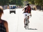 Ciclistas, bicicleta, calor, Madrid, deporte