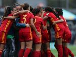 Las jugadoras de España celebran un gol ante Nueva Zelanda.
