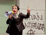 Melissa Domínguez, portavoz de la organización neonazi