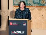 Imagen de la alcaldesa de Barcelona Ada Colau en la inauguración del último Mobile World Congress.