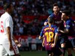 Messi lideró con un hat-trick la victoria del Barça.