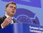 El vicepresidente de la Comisión Europea responsable del euro, Valdis Dombrovskis.