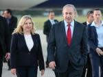 El primer ministro de Israel, Benjamín Netanyahu y su esposa Sara Netanyahu. /EFE
