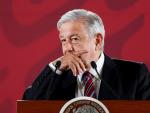 El presidente de México, Andrés Manuel López Obrador, ofrece una conferencia de prensa matutina este jueves, en el Palacio Nacional de Ciudad de México (México). EFE/ José Méndez