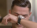 Fotografía de Cristiano Ronaldo llorando durante la entrevista a ITV.