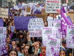 Concentración del Sindicato de Estudiantes en la Puerta del Sol por la huelga feminista