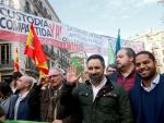 Santiago Abascal, en la manifestación por la Constitución de Barcelona