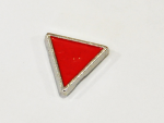 Pin rojo de triángulo invertido