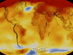 Fotografía del vídeo de la NASA sobre el calentamiento de la Tierra.