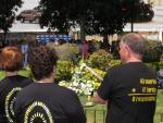 Ofrenda floral en recuerdo a las víctimas del accidente de metro de Valencia.