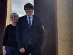 La exconsellera Clara Ponsatí y el expresidente de la Generalitat Carles Puigdemont - @KRLS
