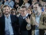 Pablo Casado, Alberto Núñez Feijóo y Mariano Rajoy