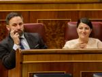 Santiago Abascal junto a Macarena Olona en el hemiciclo del Congreso