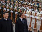 Emmanuel Macron y Xi Jinping
