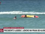 El presidente de Portugal rescata a dos bañistas