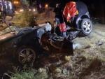 Accidente antigua carretera de Extremadura.
