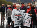Varios pensionistas vascos se concentran en una de sus protestas habituales contra su precariedad