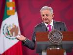 Fotografía cedida por la Presidencia de México del presidente Andrés Manuel López Obrador durante una conferencia de prensa