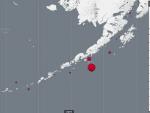 Ubicación del terremoto en aguas de Alaska