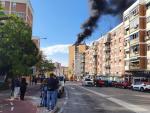 Incendio en La Elipa (Madrid)