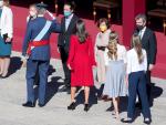 La Familia Real saluda a los miembros del Gobierno, con el vicepresidente Pablo Iglesias, el pasado 12 de octubre
