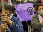 Manifestación feminista y contra la violencia de género en Buenos Aires, Argentina