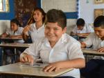 Un niño en un colegio de Nicaragua, uno de los países donde opera ProFuturo.