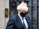 UK Prime Minister Boris Johnson leaves 10 Downing Street to attend Prime Minister's Questions at the Houses of Commons.