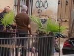Imagen de un vídeo sobre el momento de la agresión en Linares