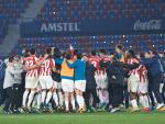 Los jugadores del Athletic Club de Bilbao celebran su pase a la final de Copa del Rey de 2021