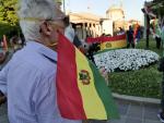 Bolivianos en Italia protestan contra la situación de crisis de su país de origen en agosto de 2020