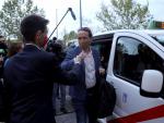 El candidato a la presidencia de la Comunidad de Madrid por Unidas Podemos, Pablo Iglesias llegó en taxi