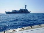 El destructor USS Dewey de clase Arleigh Burke en el mar de China meridional