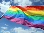 Una bandera del Orgullo Gay.