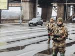 Soldados en Kiev